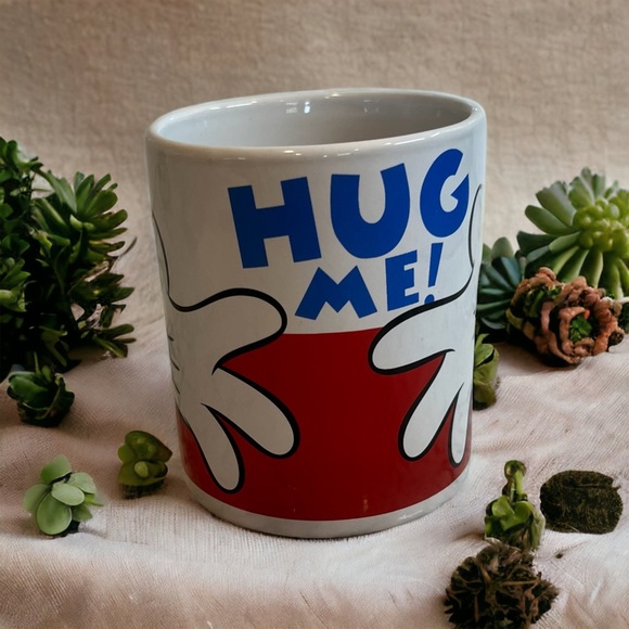 Zak! Disney Mickey Mouse Hands Hug Me Mug Coffee/Tea Cup Ceramic - Picture 1 of 6